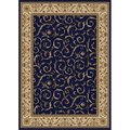 Radici Usa Inc Radici 1599-1551-NAVY Como Rectangular Navy Blue Transitional Italy Area Rug; 5 ft. 5 in. W x 7 ft. 7 in. H 1599/1551/NAVY
